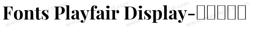 Fonts Playfair Display字体转换